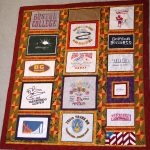 A t-shirt quilt made for an "A" student